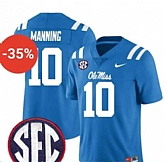 Men's Ole Miss Rebels #10 Eli Manning Blue F.U.S.E. Stitched Jersey Dzhi,baseball caps,new era cap wholesale,wholesale hats